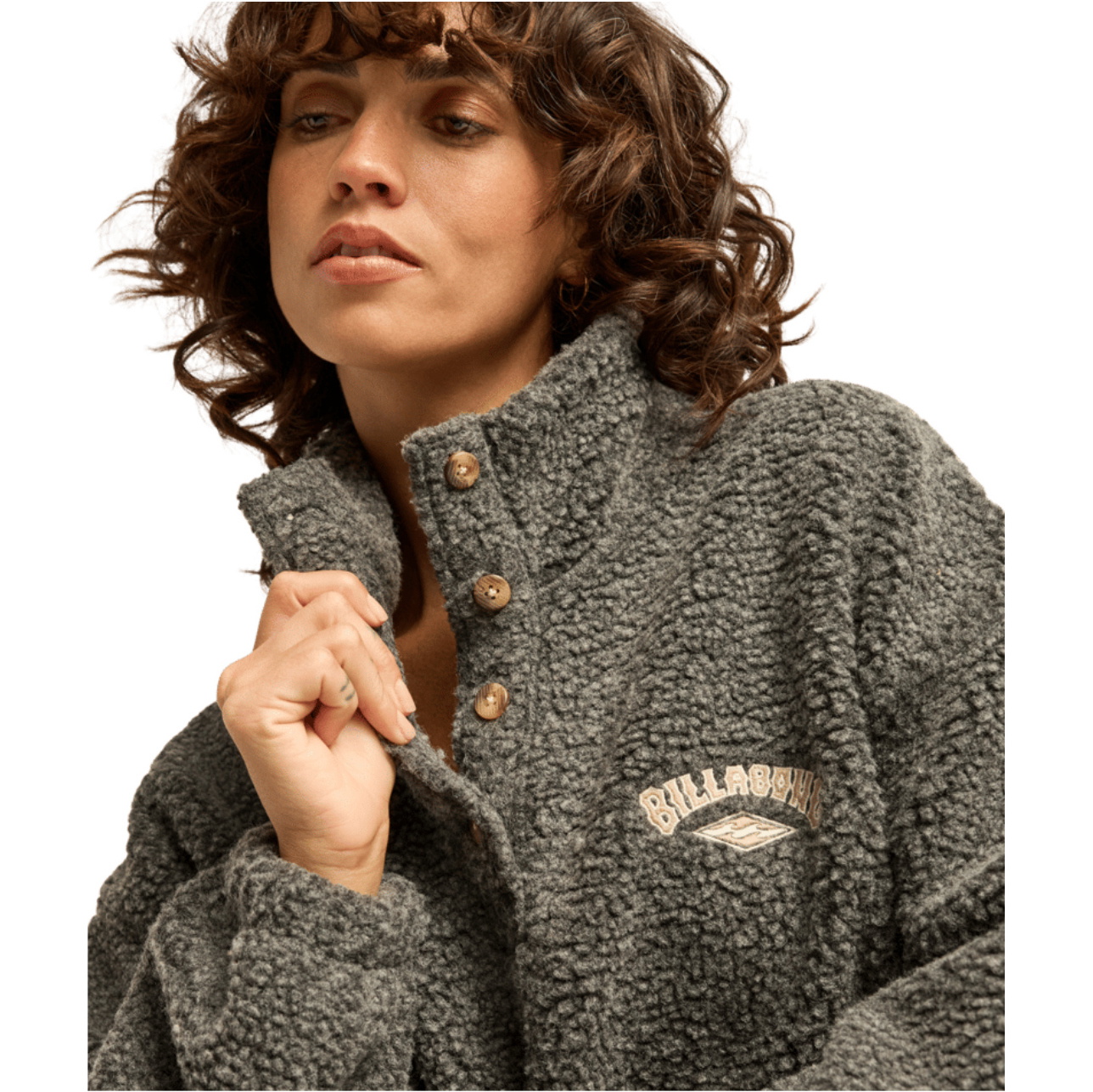 2026 Billabong Womens Run The Road Fleece EBJPF00113 - Off Black